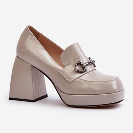 S.Barski Zapatos Mujer Charol Tacón Alto Gris D&A MR38-906 2 S.Barski Zapatos Mujer Charol Tacón Alto Gris D&A MR38-906 2