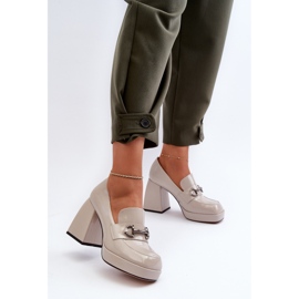 S.Barski Zapatos Mujer Charol Tacón Alto Gris D&amp;A MR38-906 4