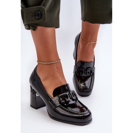 S.Barski Zapatos de Tacón Alto para Mujer, Charol Negro D&amp;A MR38-973 4