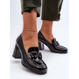 S.Barski Zapatos de Tacón Alto para Mujer, Charol Negro D&amp;A MR38-973 3