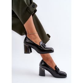S.Barski Zapatos de Tacón Alto para Mujer, Charol Negro D&amp;A MR38-973 6
