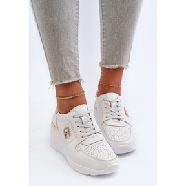 S.Barski Zapatillas Mujer Piel Cuña Blanco D&amp;A LR810 9