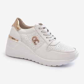 S.Barski Zapatillas Mujer Piel Cuña Blanco D&amp;A LR810 4