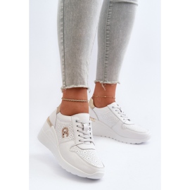 S.Barski Zapatillas Mujer Piel Cuña Blanco D&amp;A LR810 6