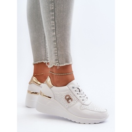 S.Barski Zapatillas Mujer Piel Cuña Blanco D&amp;A LR810 8