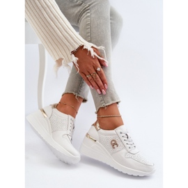 S.Barski Zapatillas Mujer Piel Cuña Blanco D&amp;A LR810 2
