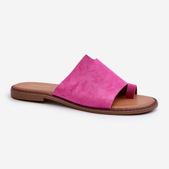 Chanclas Mujer Ante Fucsia Amita rosado 1