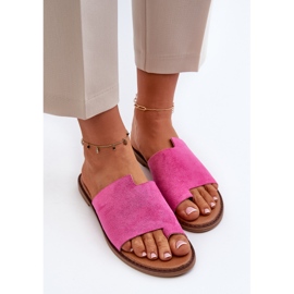 Chanclas Mujer Ante Fucsia Amita rosado 7