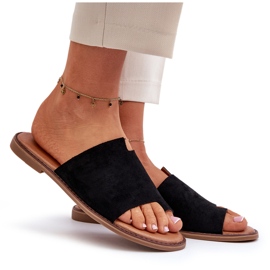 Chanclas Amite de ante de mujer de color negro 7
