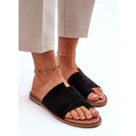 Chanclas Amite de ante de mujer de color negro 4