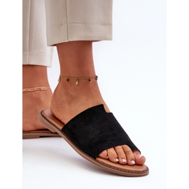 Chanclas Amite de ante de mujer de color negro 5