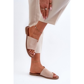Chanclas Mujer Ante Beige Amita 3