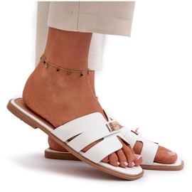 Chanclas Planas De Mujer Con Adorno Blanco Kavinia 7