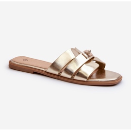 Chanclas Planas de Mujer con Adorno Dorado Kavinia 1