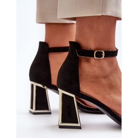 Sandalias Pholia de ante negro con tacón alto 7