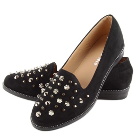 Mocasines Lordsy con tachuelas mb188-111 Negro 4