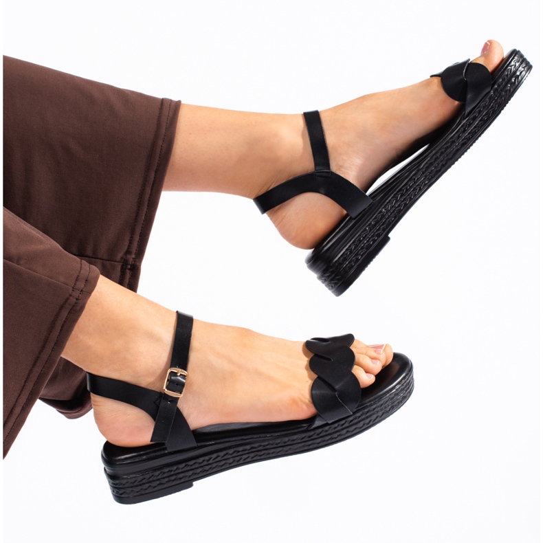 Sabrina Sandalias cómodas de mujer negras. negro 1