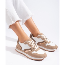 Deportivas mujer beige 1