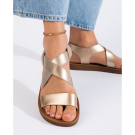 Sandalias slip-on doradas para mujer dorado 2