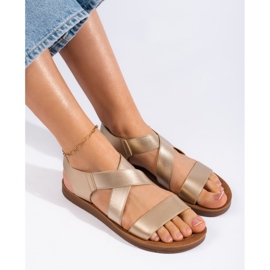 Sandalias slip-on doradas para mujer dorado 1