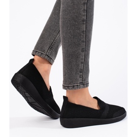 Zapatillas negras sin cordones negro 3