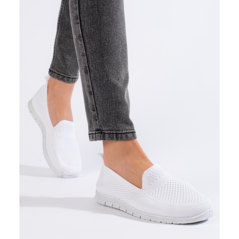 Zapatillas sin cordones blancas blanco 2 Zapatillas sin cordones blancas blanco 2