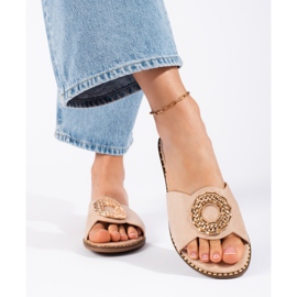 Goodin Pantuflas mujer ante beige 3