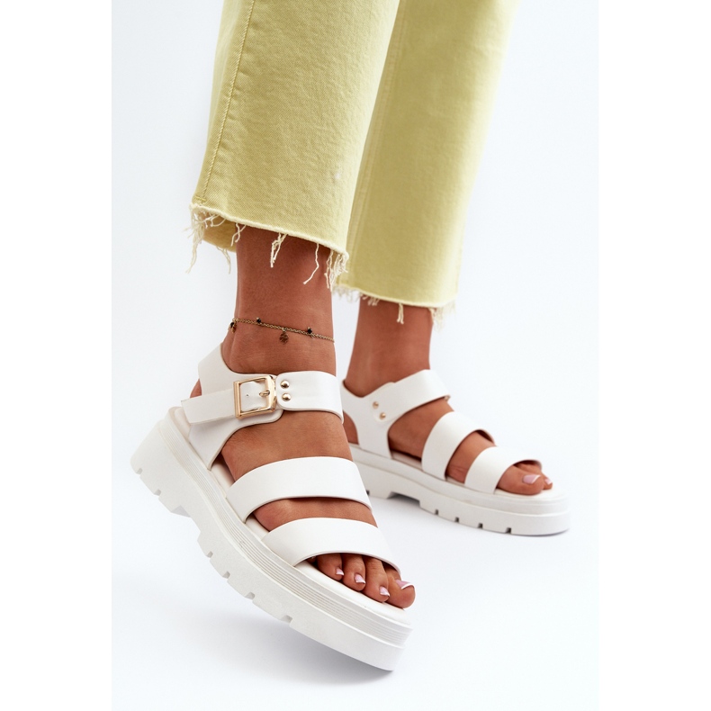 Sandalias De Mujer Con Suela Maciza, Nicarda Blanca blanco 2