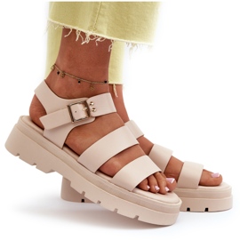 Sandalias de mujer Nicarda beige con suela gruesa 10