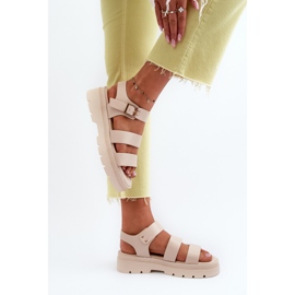 Sandalias de mujer Nicarda beige con suela gruesa 7