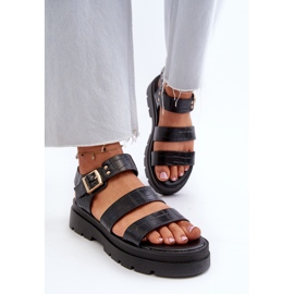 Sandalias de Mujer con Suela Gruesa, Negro Nicarda 4