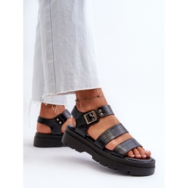 Sandalias de Mujer con Suela Gruesa, Negro Nicarda 5