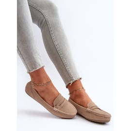 Mocasines clásicos Iramarie beige para mujer 8