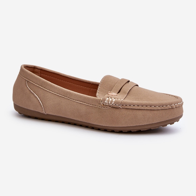 Mocasines clásicos Iramarie beige para mujer 1