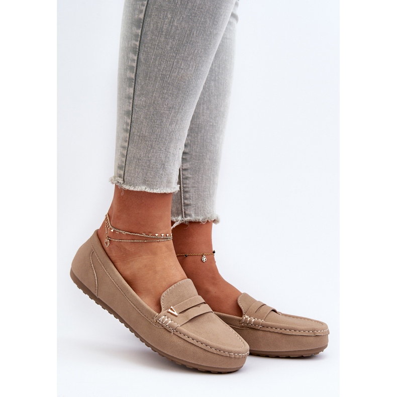 Mocasines clásicos Iramarie beige para mujer 2