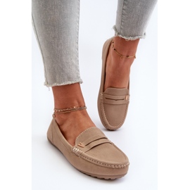 Mocasines clásicos Iramarie beige para mujer 4