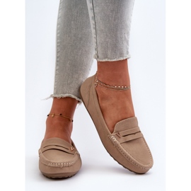 Mocasines clásicos Iramarie beige para mujer 5