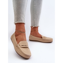 Mocasines Clásicos Mujer Beige Claro Iramarie 3
