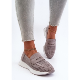 Mocasines Mujer Ante Eco Plataforma Gris Inesqua 4