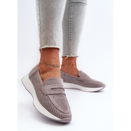 Mocasines Mujer Ante Eco Plataforma Gris Inesqua 3