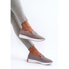 Mocasines Mujer Ante Eco Plataforma Gris Inesqua 6