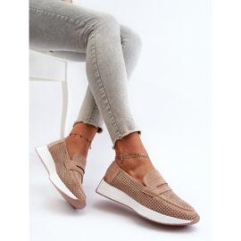 Mocasines Plataforma Beige Ante Ecológico Mujer de Inesqua 8