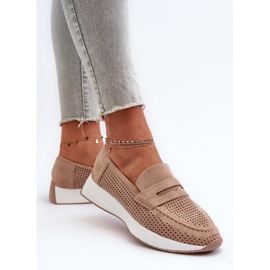 Mocasines Plataforma Beige Ante Ecológico Mujer de Inesqua 5