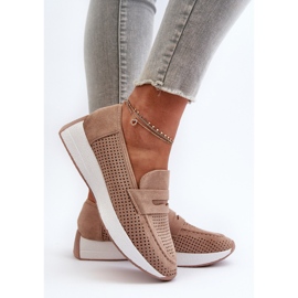 Mocasines Plataforma Beige Ante Ecológico Mujer de Inesqua 6