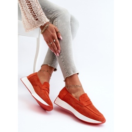 Mocasines Mujer Ante Eco Plataforma, Naranja, Inesqua 8
