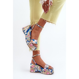 Sandalias Estampadas Con Plataforma Y Cuña Multicolor Wiandia 8