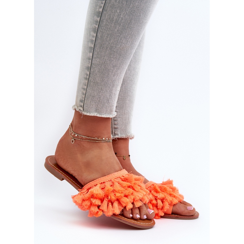 Chanclas Planas Mujer, Naranja Rialle 2