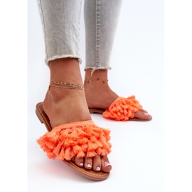 Chanclas Planas Mujer, Naranja Rialle 3
