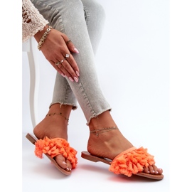 Chanclas Planas Mujer, Naranja Rialle 6