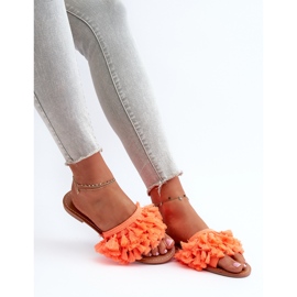 Chanclas Planas Mujer, Naranja Rialle 7
